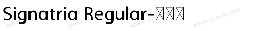 Signatria Regular字体转换